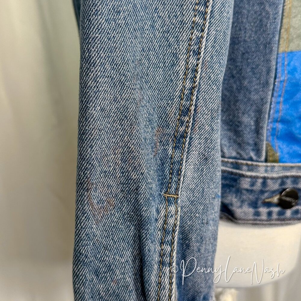 Members Only Nickelodeon Cartoon Handpainted Jean Jacket RARE - Picture 11 of 12